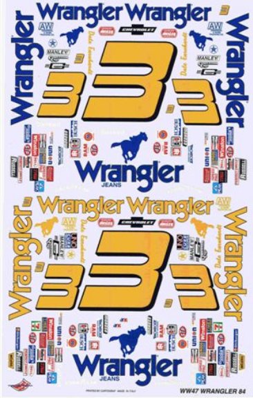 WWD_47 1984 Dale Earnhardt #3 Wrangler (1:24)