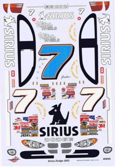 WWD_95 2003 Jimmy Spencer #7 Sirius (1:24)