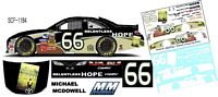 SCF1184-C #66 Michael McDowell 'RELENTLESS HOPE' Camry