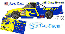 SCF-1348-C #3 Austin Dillon 2011 "Dale Earnhardt" Wrangler Jeans Silverado