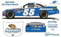 SCF1351-C #55 Mark Martin 2012 Aaron's Dream Machine Camry