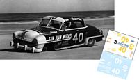 SCF1354-C #40 Tommy Thompson 1951 Chrysler on the beach in Daytona