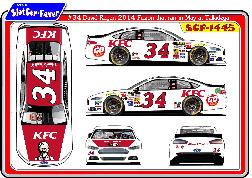 SCF1445-C #34 David Ragan 2014 Fusion that ran in May at Talladega