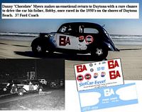SCF1551-C #6A Bobby Myers 37 Ford Sedan at the beach