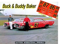SCF1647-C #86 & 87 Buck and Buddy Baker 1962 Chrysler's BUILDS BOTH CARS