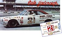 SCF1664-C #21 Cale Yarborough 1967 Ford Fairlane