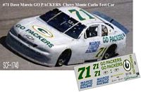 SCF1740 #71 Dave Marcis GO PACKERS Chevy Monte Carlo Test Car