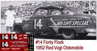 SCF1763 #14 Fonty Flock 1952 Red Vogt Oldsmobile