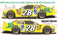 SCF1807-C #28 Mike Wallace 2014 Nationwide Daytona 500 Mustang