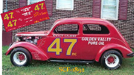 SCF1892 #47 Randy Gilbert 37 Ford Slant Back modified