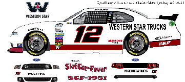 SCF1901 #12 Ryan Blaney Western Star Truck 2014 Mustang