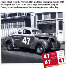 SCF1917 #47 Fonty Flock driving Joe Wolf's 40 Ford