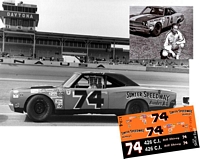 SCF2343-C #74 Bill Shirley 72 Dodge Charger