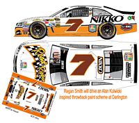 SCF2613 #7 Regan Smith will drive an Alan Kulwicki inspired throwback paint scheme at 2016 Darlington