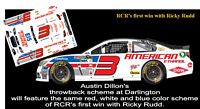 SCF2634 #3 Austin Dillon 2016 Darlington THROWBACK Chevy