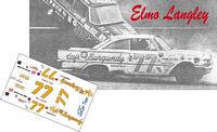 SCF2845 #77 Elmo Langley 1961 Cafe Burgundy Ford