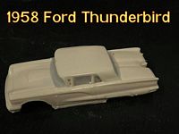 58FordT-Bird 1:64 scale Resin 1958 Ford Thunderbird