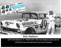 SCF_898-C #49 Bob Welborn 1956 Chevy on the beach at Daytona