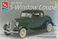 AMT_8214 '34 Ford 5-Window Coupe (1:25)