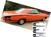 CA_007-C Dodge Super Bee stripes WHITE & BLACK