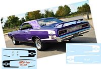 CA_008-C Dodge Super Bee stripes WHITE & BLACK