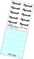 CD_009-C Plymouth rear quarter decals (10 Pair)