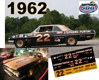 DC-1962-C  #22 Fireball Roberts 62 Pontiac