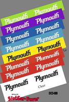 DCD_009 Plymouth rear quarter decals (1 Pair)
