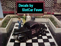 1223SC RTR #21 Glenn Wood 39-40 Ford coupe 1:64 scale slot car