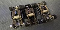 TY-3Pack Used Tyco Slot Car chassis 1:64